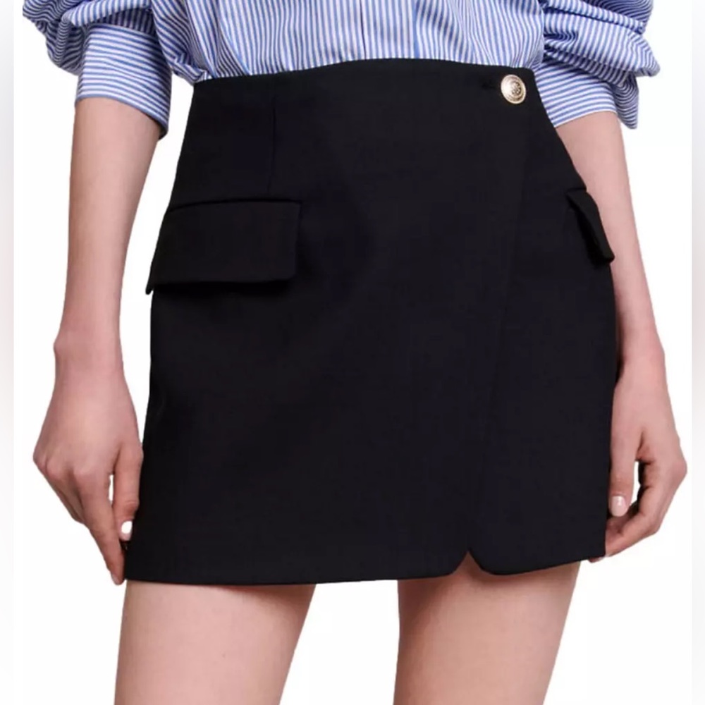 MAJE assymetric wrap skirt